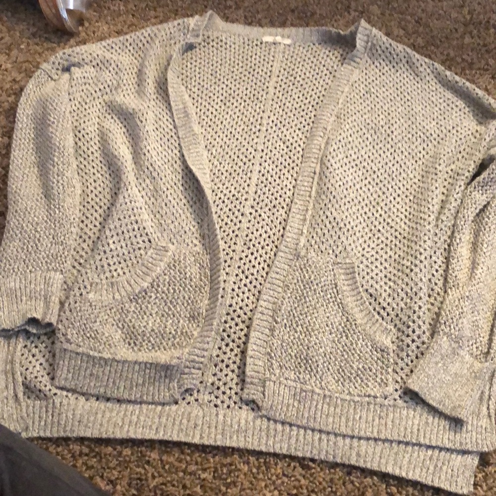 ❤️ 2 for 20 grey speckled mesh cardigan